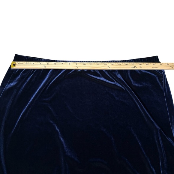 Susan Graver Stretch Velvet Skirt A-Line Pleated Knee Length Office Casual 2X - Picture 8 of 10
